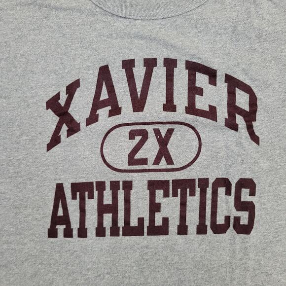 Vintage Champion Xavier Musketeers Shirt XL 23x27 Crop USA - Picture 9 of 14